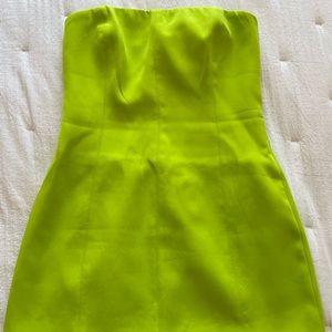 MESHKI - WORN ONCE - Bright / Highlighter Green Mini Dress